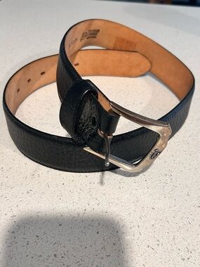 Vintage Justin Leather Belt Men’s Black Western 34 Made in USA 1.5 Top Grain Cow